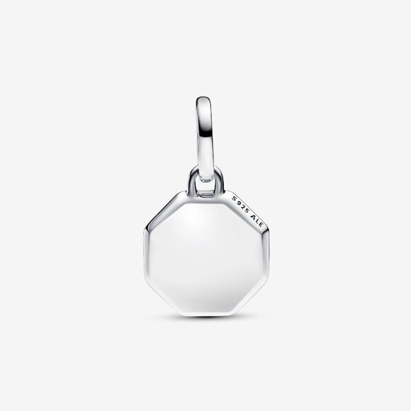 Pandora Turquoise-coloured Engravable Mini Medallion Charm - Picture 3 of 7